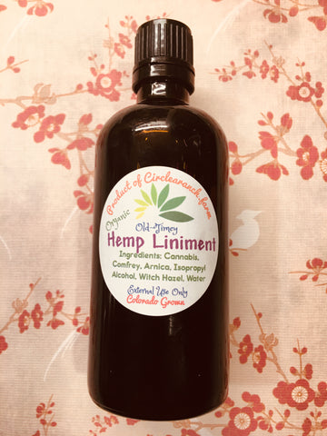 Old Timey Hemp Liniment with Comfrey, Arnica and Magnesium